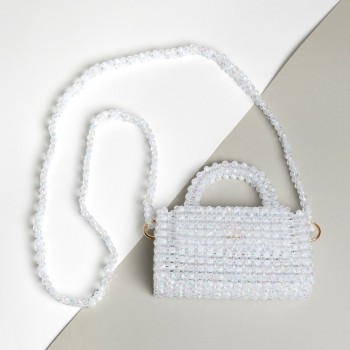 Сумка из грененых хамелеоновых бусин (32344)