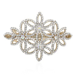 Заколка автоматическая для волос со стразами (11088)