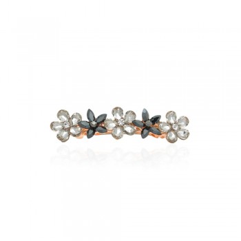 Заколка автоматична для волосся зі стразами (13049)