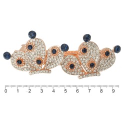 Заколка автоматична для волосся зі стразами (13858)