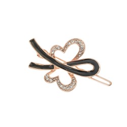 Заколка-защёлка со стразами 6см (13930)