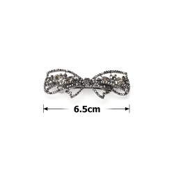 Заколка автоматическая для волос со стразами (15817)