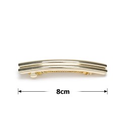  Заколка автоматична для волосся металева 8см (31758)