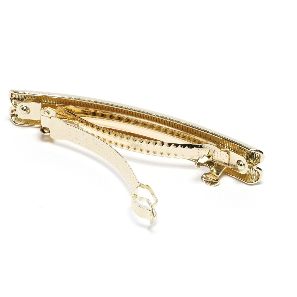 Заколка автоматична для волосся металева 8см (31758) 2