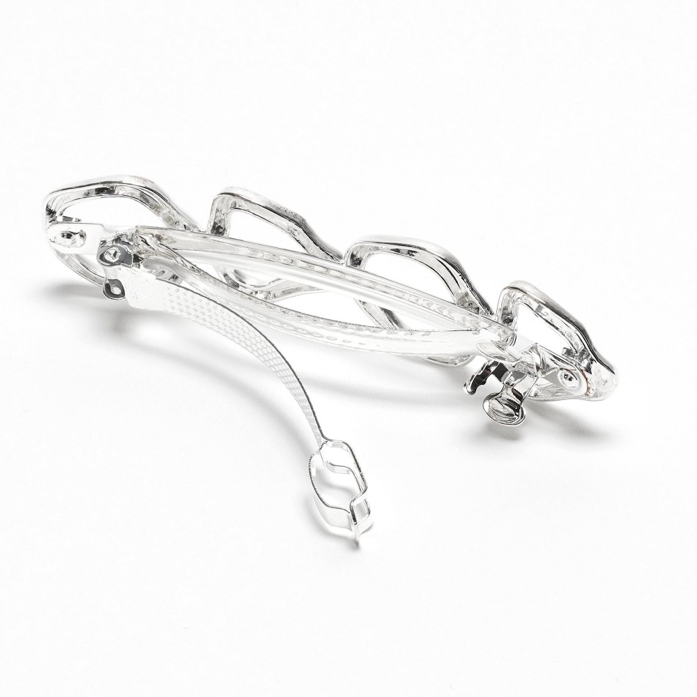 Заколка автоматична для волосся металева 8.3см (31761) 3