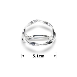  Заколка автоматична для волосся металева 5.1см (31762)