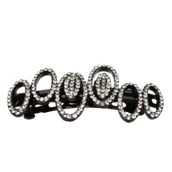 Заколка автоматична для волосся зі стразами (5492)