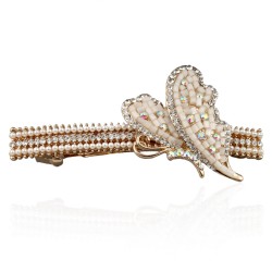 Заколка автоматическая для волос со стразами (6500)