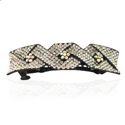 Заколка автоматическая для волос со стразами (5896)