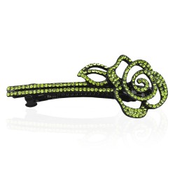 Заколка автоматическая для волос со стразами (5904)