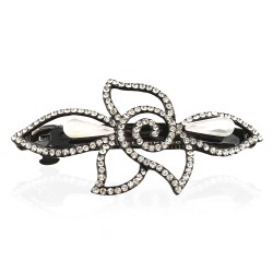 Заколка автоматична для волосся зі стразами (5905)