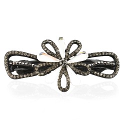 Заколка автоматична для волосся зі стразами (5908)