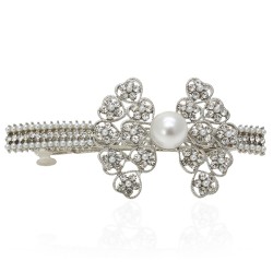 Заколка автоматична для волосся зі стразами (11215)