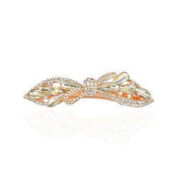 Заколка автоматическая для волос со стразами (15040)