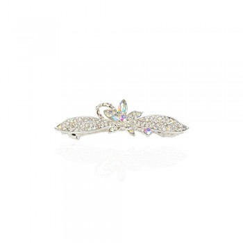 Заколка автоматична для волосся зі стразами (15050)