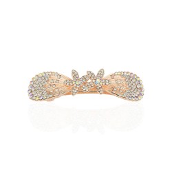 Заколка автоматична для волосся зі стразами (15061)