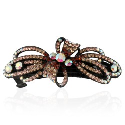 Заколка автоматична для волосся зі стразами (5916)