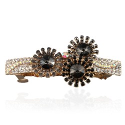 Заколка автоматична для волосся зі стразами (9095)