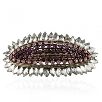 Заколка автоматична для волосся зі стразами (9097)