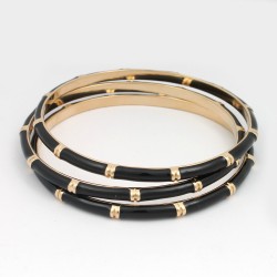 Браслет на руку металлический черный (7512)