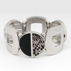 Браслет на руку металевий сріблястий (7528)