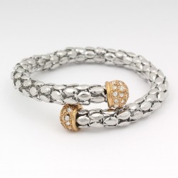 Браслет на руку металевий сріблястий (7544)