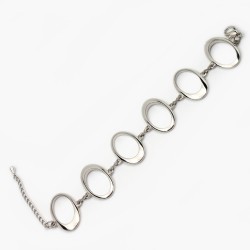 Браслет на руку металевий сріблястий (7644)