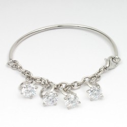 Браслет на руку металевий сріблястий (7660)