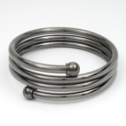 Браслет на руку металевий графітовий (8524)