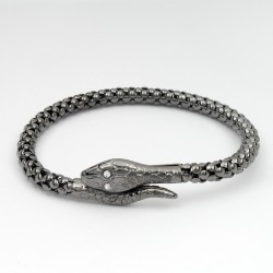 Браслет на руку металевий графітовий Змія (8530)