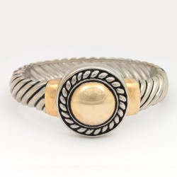 Браслет на руку металлический серебристо-золотистый (8543)