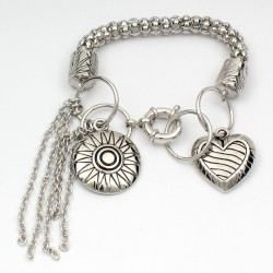 Браслет на руку металевий сріблястий (8585)