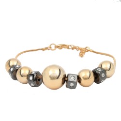 Браслет на руку металевий Шамбала золотистий (10586)