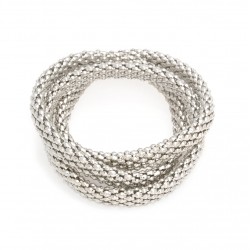 Браслет на руку металевий сріблястий (7501)