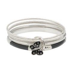 Браслет на руку металевий сріблястий (7513)