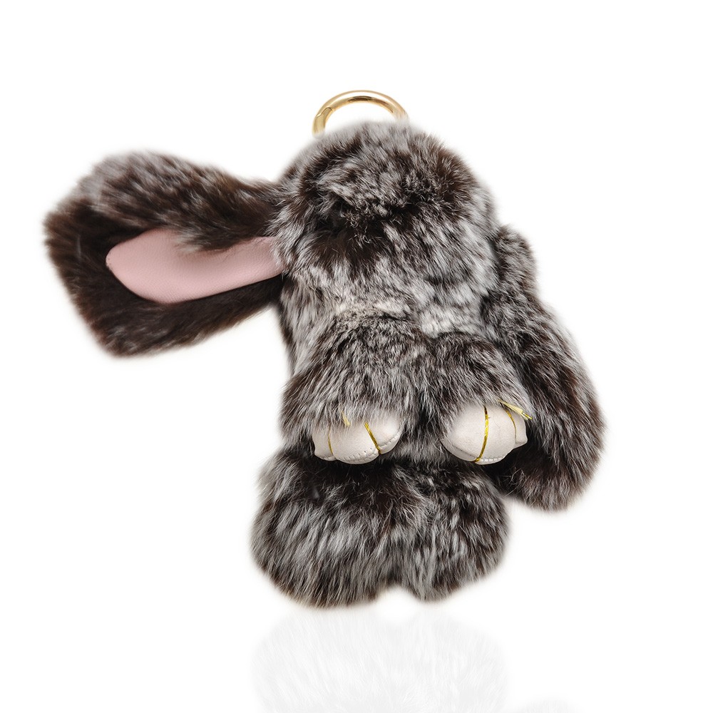 Брелок на ключі кролик зі штучного хутра 15см (14705) 2