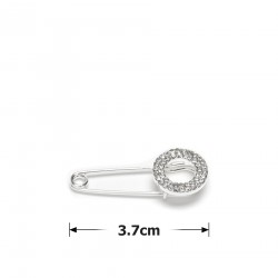 Брошка-шпилька металева зі стразами Коло 3.7см (14860)