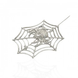 Брошка металева зі стразами Павук (9916)
