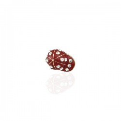 Брошка металева зі стразами Кепка 2см (2002)