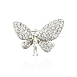 Брошка металева зі стразами Ангел 3.8см (5939)