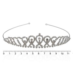 Діадема-обруч зі стразами металева 11.5см (12630)