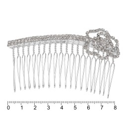 Гребінець-діадема з прикрасою металева (12885)