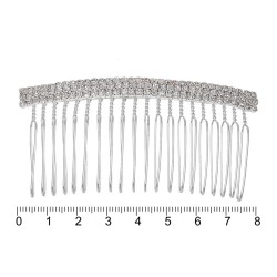 Гребінець-діадема з прикрасою металева (12886)