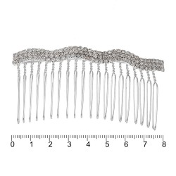 Гребінець-діадема з прикрасою металева (12887)