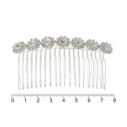 Гребінець-діадема з прикрасою металева (12893)