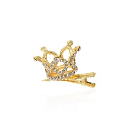 Заколка-качечка з короною металева 3.3см (13982)
