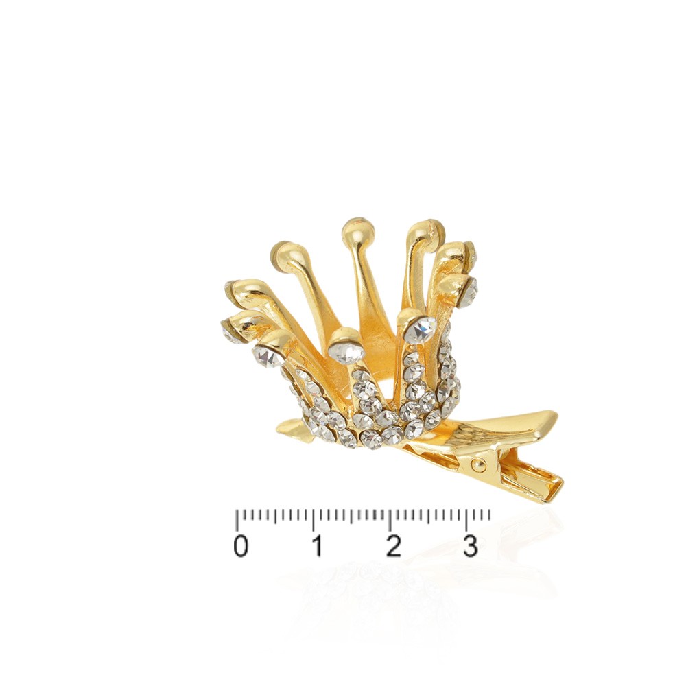 Заколка-качечка з короною металева 3.3см (13983) 2