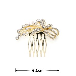 Гребінець-діадема з прикрасою металева (15842)