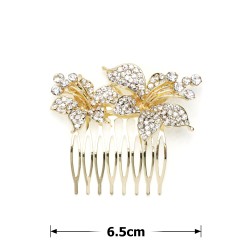 Гребінець-діадема з прикрасою металева (15843)