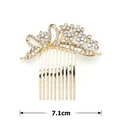 Гребінець-діадема з прикрасою металева (15844)
